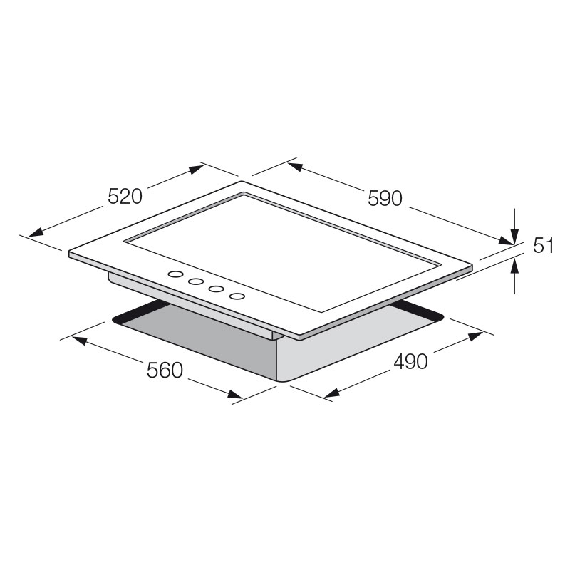 Plaque de Cuisson Encastrable FOCUS F401X 4 Feux 60cm - Inox 2 plaque de cuisson focus fx feux cm inox e