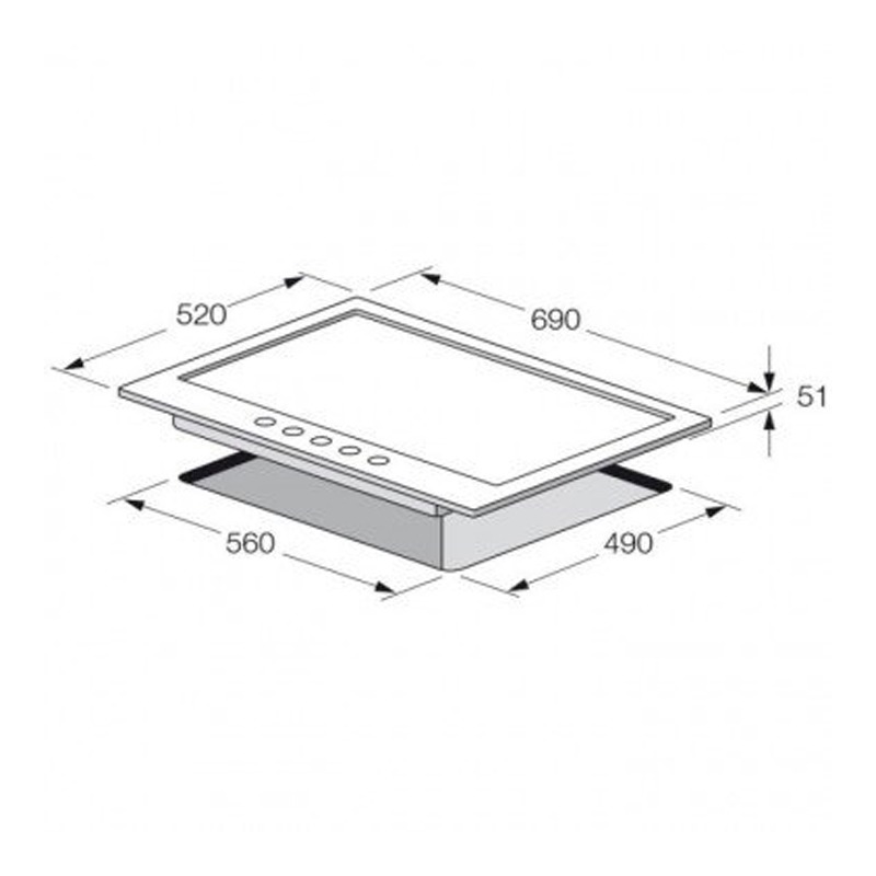 Plaque de Cuisson Encastrable FOCUS F4109B 5 Feux 90 cm - Noir 2 plaque de cuisson focus fb feux cm inox f