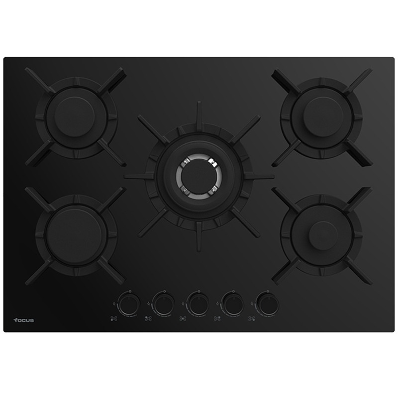 Plaque de Cuisson FOCUS F417B 5 Feux 75 cm Noir 1 plaque de cuisson focus fb feux cm noir g