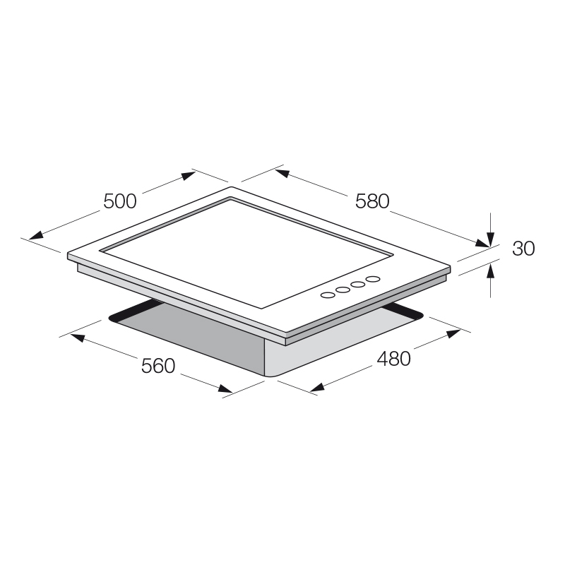 Plaque de Cuisson Encastrable FOCUS F806X 4 Feux 60 cm - Inox 2 plaque de cuisson focus fx feux cm inox