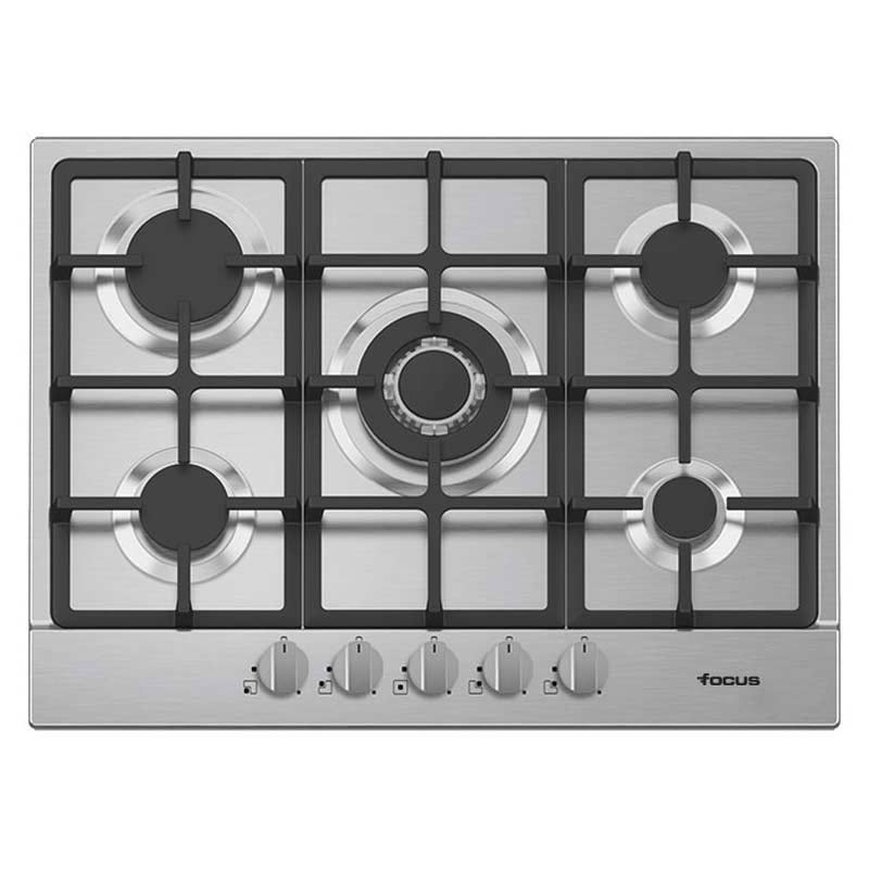 Plaque de Cuisson Encastrable FOCUS F478X 5 Feux 70 cm - Inox 1 plaque de cuisson encastrable focus fx feux cm inox