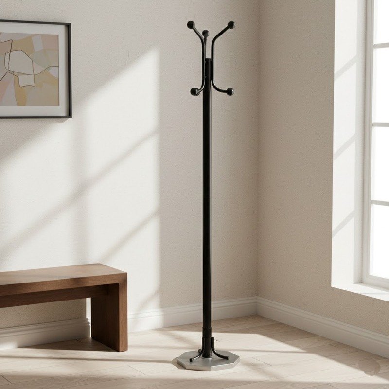 Porte Manteaux Avec Base marbre - Noir 2 porte manteaux avec base marbre noir f