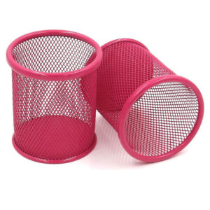 pot stylo rond m tal rose rose