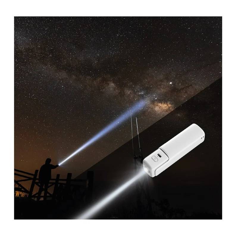 Power Bank De Voyage MUVIT Avec Torche Et Ventilateur - Blanc 3 power bank de voyage muvit avec torche et ventilateur blanc