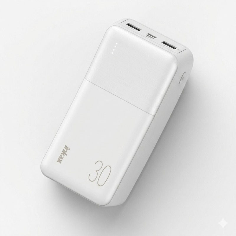 Power Bank INKAX PB-08 30000 mAh Charge Rapide - Blanc 2 power bank inkax pb mah charge rapide blanc