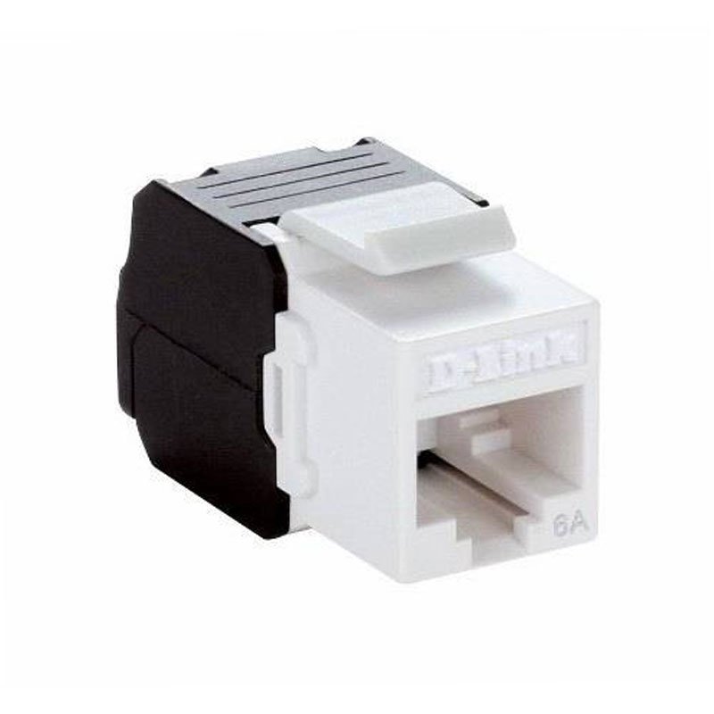 Prise Keystone D-Link sans outil 180° UTP CAT 6A 1 prise keystone d link sans outil utp cat a