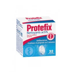 PROTEFIX NETTOYANTS ACTIFS POUR PROTHESES DENTAIRES 32 COMPRIMES 4 protefix nettoyant comprimes