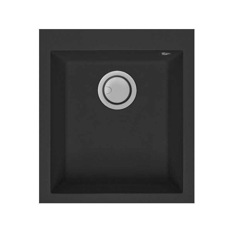 Évier De Cuisine Encastrable FOCUS Graniteck 1 Bac 41cm - Noir 1 quadrab