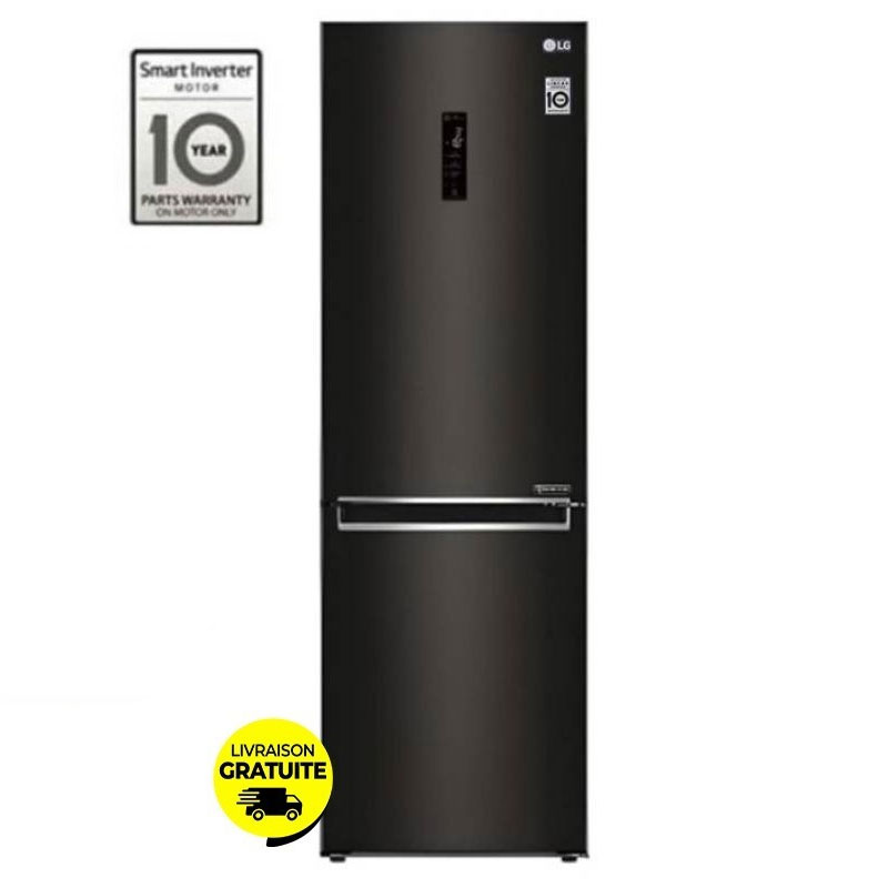 Réfrigérateur Combiné LG GR-B459NQFM 374L NoFrost - Noir Mat 1 r frig rateur combin lg gr bnqfm l nofrost noir mat