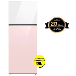 r frig rateur samsung rtcbcel litres nofrost rose blanc