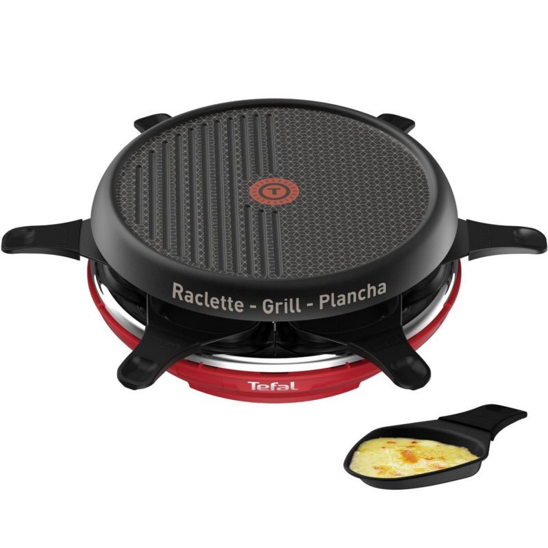 Raclette Multifonction Colormania 3en1 TEFAL RE12A512 850W - Noir&Rouge 1 raclette multifonction colormania en tefal rea w noir rouge