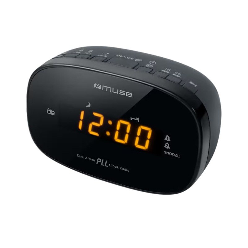 Radio-réveil MUSE M-150 CR PLL Double Alarme - Noir 1 radio reveil muse m cr pll double alarme noir u