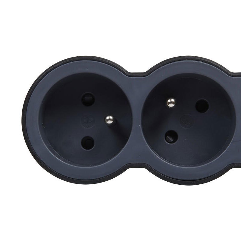 Rallonge Multiprises extra-plate LEGRAND 4 Prises 1,5m - Noir& gris foncé 4 rallonge multiprises extra plate legrand prises m noir gris fonc