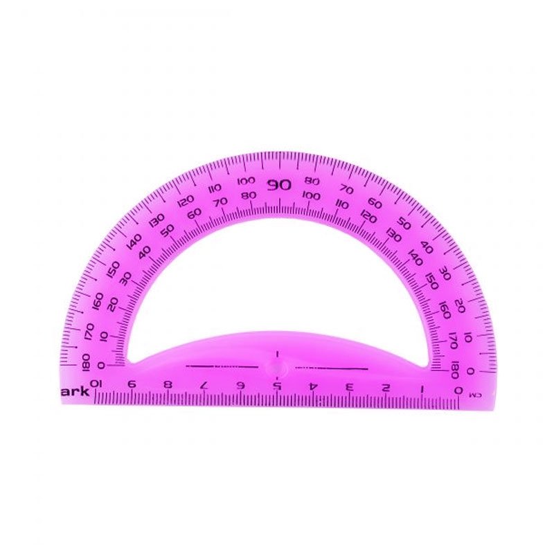 Rapporteur demi-cercle gradué en plastique ARK 10cm 180° - Violet 1 rapporteur ark cm