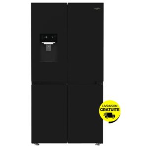 refrigerateur eme sens whirlpool wquwbna l nofrost noir a