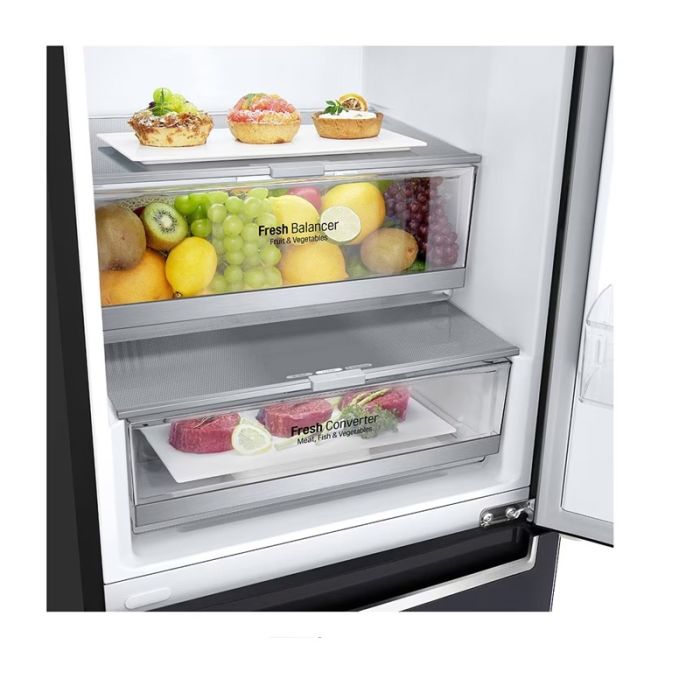 Réfrigérateur Combiné LG GR-B459NQFM 374L NoFrost - Noir Mat 5 refrigerateur combine lg gr bnqfm l nofrost noir mat mplds