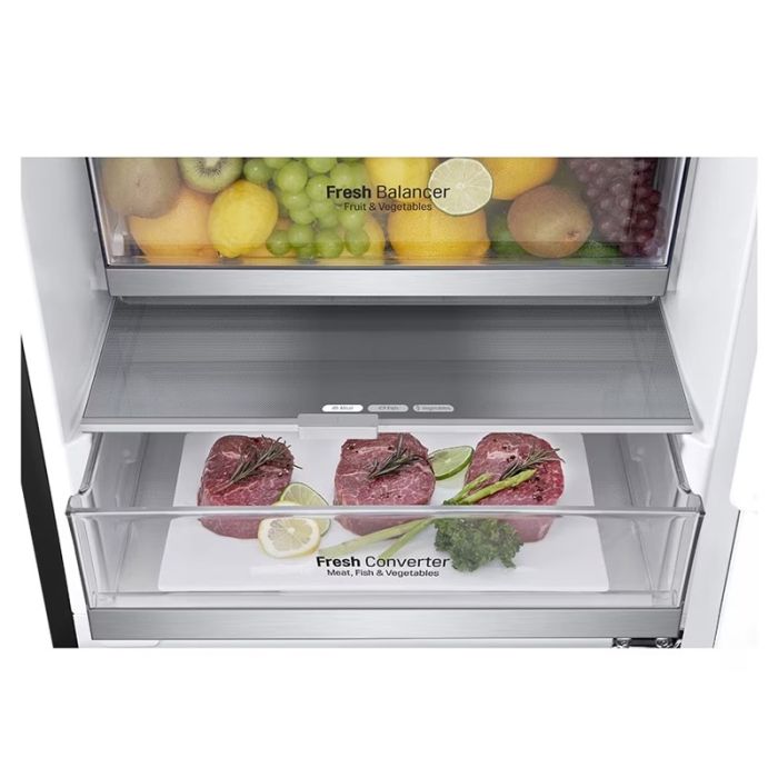Réfrigérateur Combiné LG GR-B459NQFM 374L NoFrost - Noir Mat 6 refrigerateur combine lg gr bnqfm l nofrost noir mat lkjhd