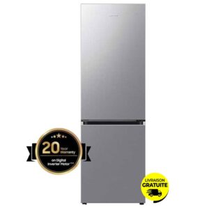 refrigerateur combine samsung rbces l nofrost silver f