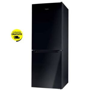 refrigerateur combine whirlpool wfnfek litres nofrost noir s