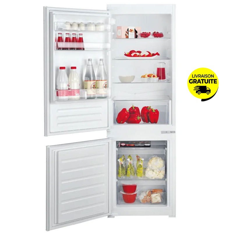 Réfrigérateur Encastrable Combiné ARISTON BCB7030AAS 275 Litres DeFrost - Blanc 1 refrigerateur encastrable combine ariston bcbaas l defrost blanc s