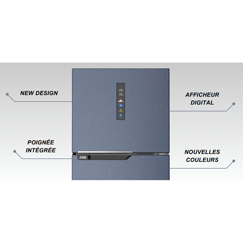 Réfrigérateur IRIS IR-DD400 400 Litres DeFrost - Silver 2 refrigerateur iris ir dd litres defrost silver
