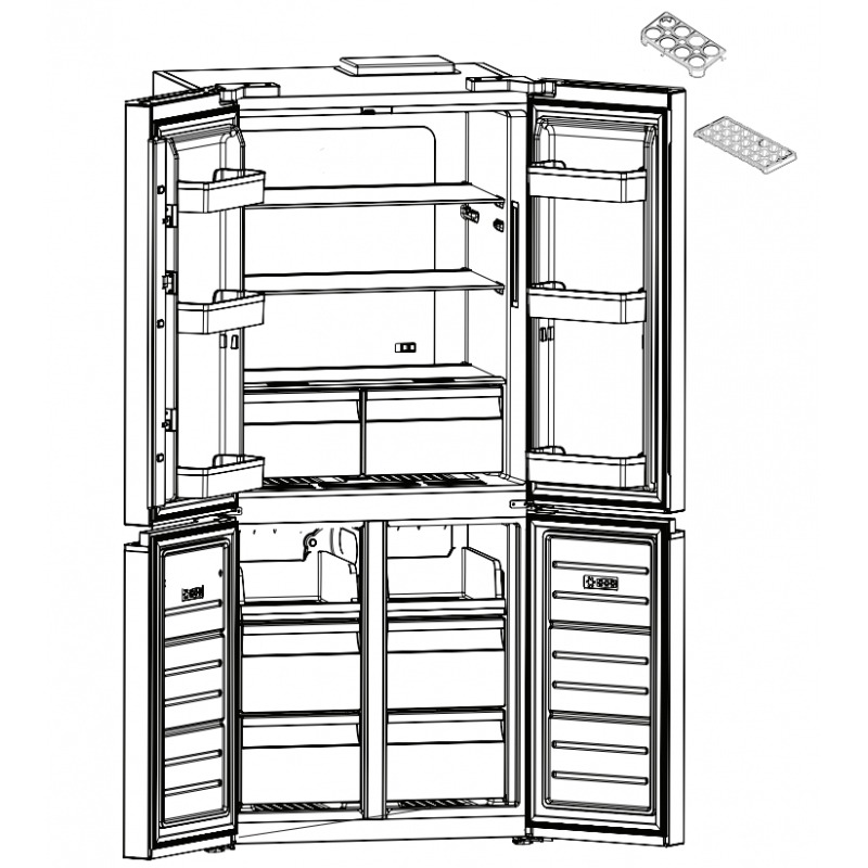 Réfrigérateur Side By Side FOCUS SMART6400 620L NoFrost - Dark Silver 3 refrigerateur side by side focus smart l nofrost noir