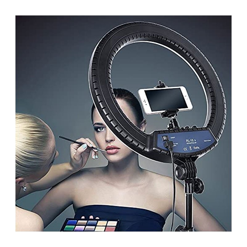 Ring light Professionnel LED RL-21 54 cm 360° 3 Supports - Noir 3 ring light professionnel rl