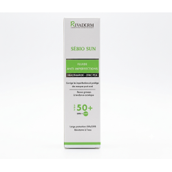 RIVADERM SEBIO SUN FLUIDE ANTI IMPERFECTIONS SPF50+ 50GR 2 rivaderm sebio sun fluide anti imperfections spf gr