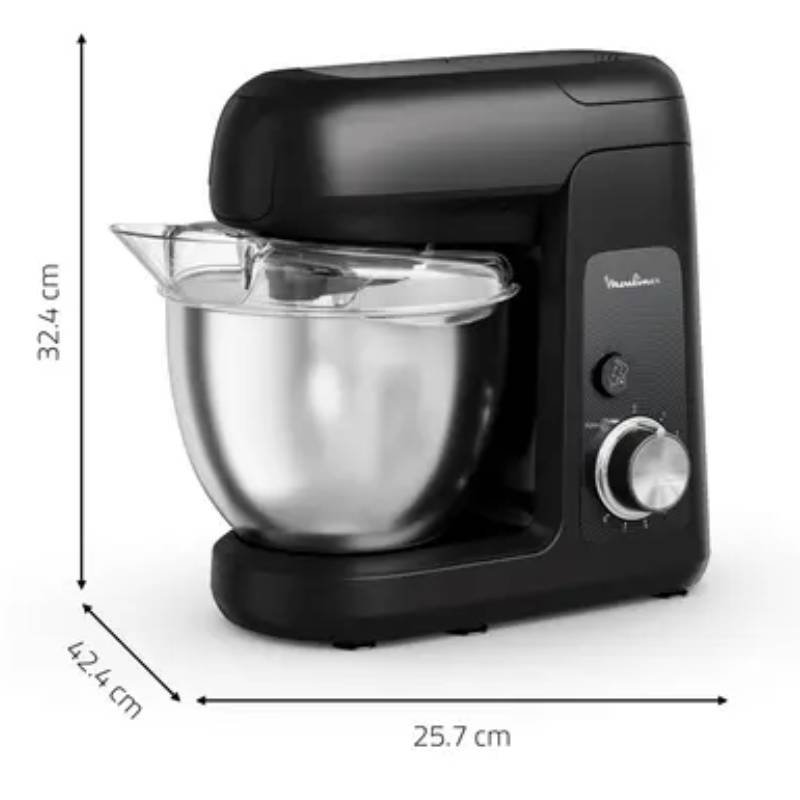 Robot Pétrin Multifonction MOULINEX QA525810 1100W - Noir 4 robot petrin multifonction moulinex qa w noir