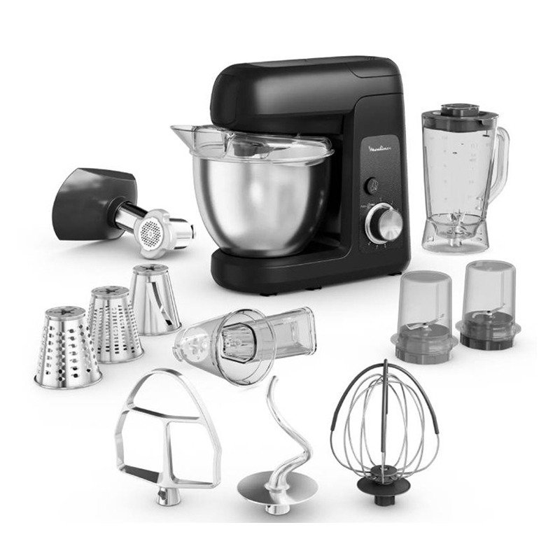 Robot Pétrin Multifonction MOULINEX QA525810 1100W - Noir 1 robot petrin multifonction moulinex qa w noir f