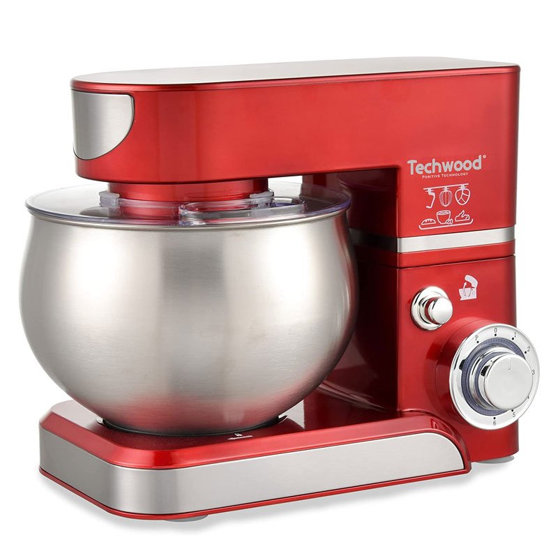 Robot Pétrin TECHWOOD 5 Litres 1000W - Rouge 2 robot petrin techwood litres w rouge tro