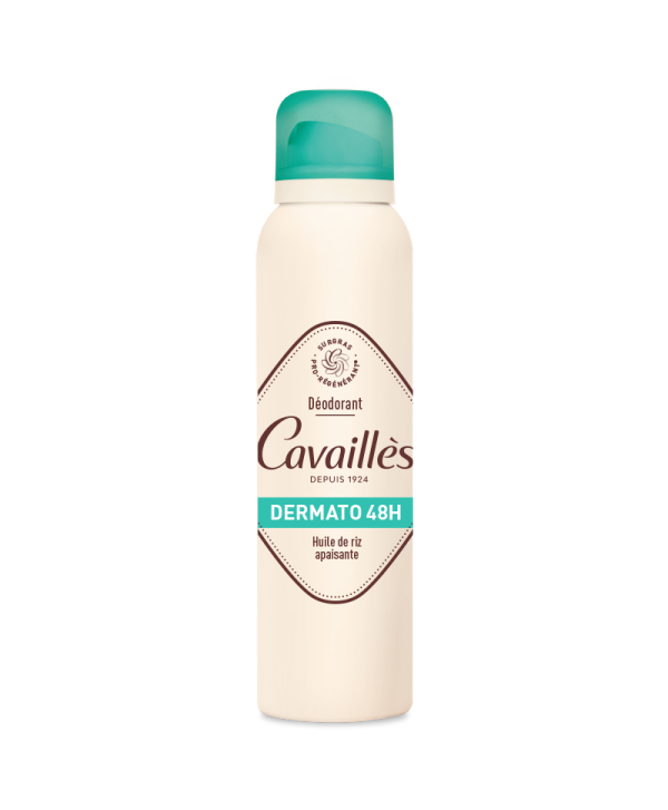 ROGE CAVAILLES DEO SOIN DERMATO SPRAY PEAUX SENSIBLES 150ML 1 roge cav deo soin dermato spray sans aluminium