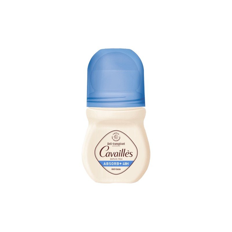ROGE CAVAILLES DEO ABSORB+ 48h ROLL ON ANTI-TRACES 50ML 1 roge cavailles deo absorb efficacite h roll on ml