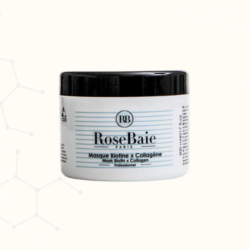 ROSEBAIE MASQUE BIOTINE X COLLAGENE 500 ML 1 rosebaie masque biotine x collagene ml