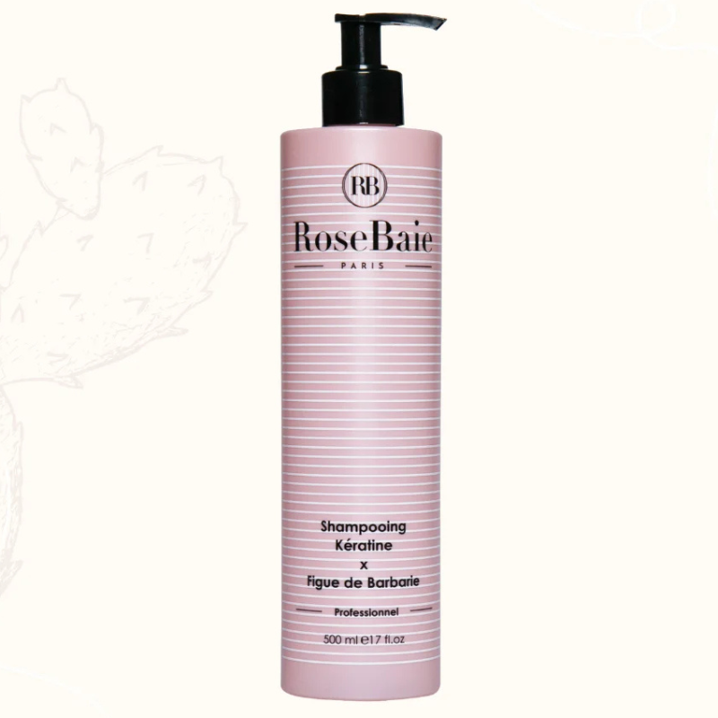 ROSEBAIE SHAMPOING KERATINE HUILE FIGUE DE BARBARIE 500 ML 1 rosebaie shampoing keratine huile figue de barbarie ml