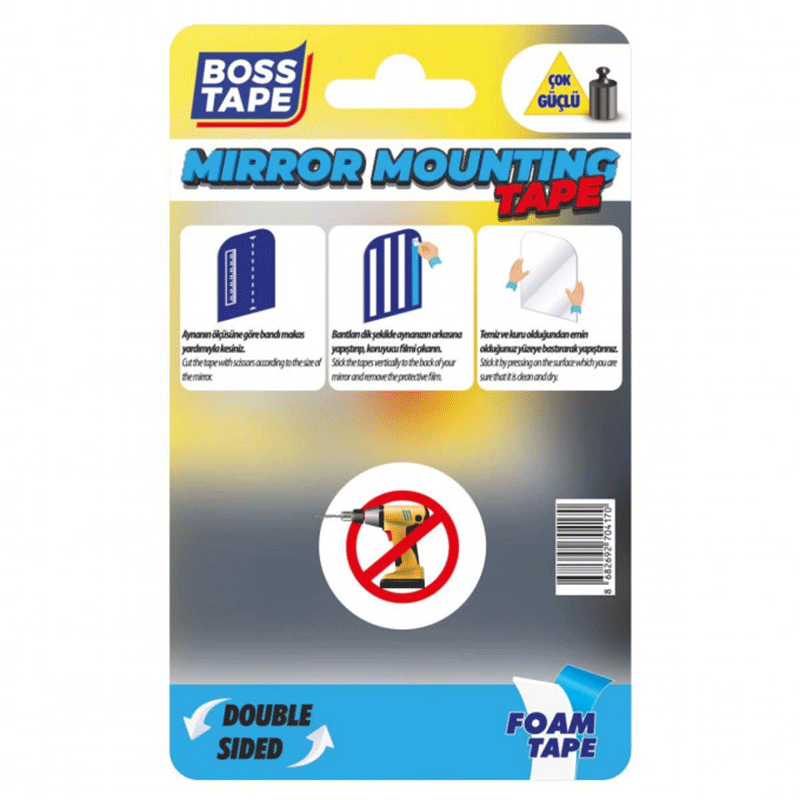 Ruban mousse BOSS TAPE double face 19mm 2 mètres 3 ruban mousse boss tape double face mm metres