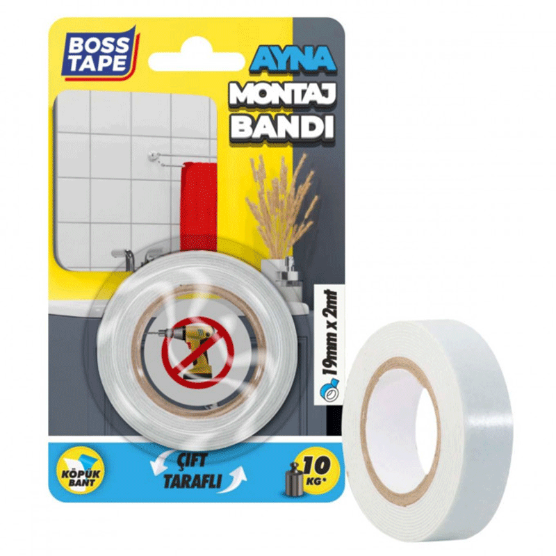 Ruban mousse BOSS TAPE double face 19mm 2 mètres 2 ruban mousse boss tape double face mm metres