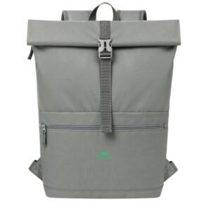 sac a dos rivacase eco rolltop l gris n