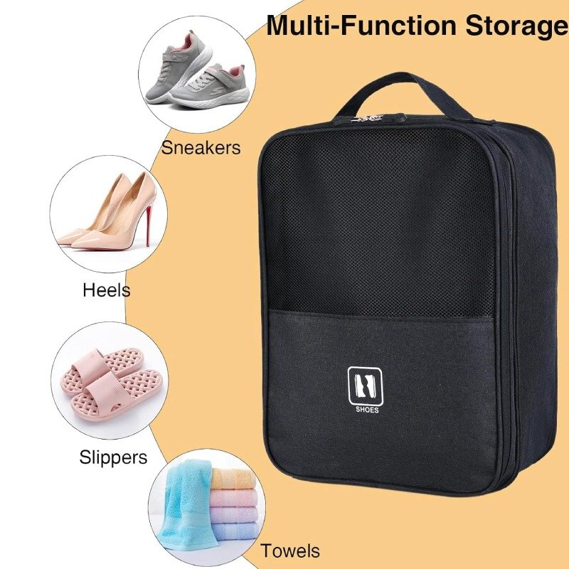 Sac De Rangement Pour Chaussures - Noir 5 sac de rangement pour chaussures noir f