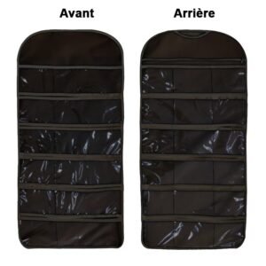 sac suspendu de rangement double face pour sous vetements noir