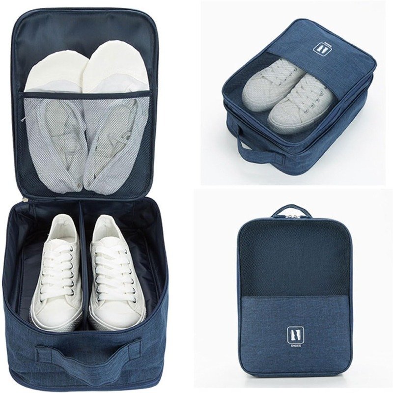 Sac De Rangement Pour Chaussures - Bleu 2 sacs de rangements pour chaussures bleu h