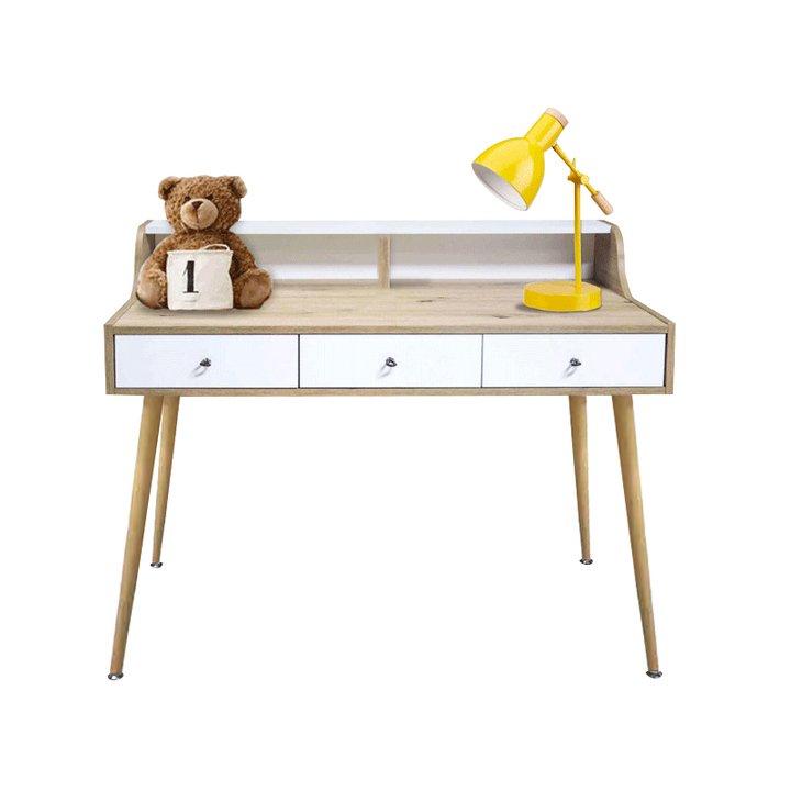 Bureau Informatique SOTUFAB Scandinave - Blanc&Beige (BI0139) 1 sans titre