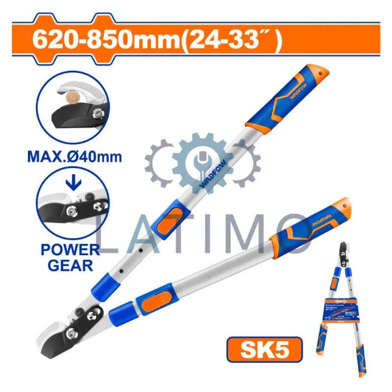 Secateur WADFOW 2 mains telescopique 850mm WPR1E27 2 secateur wadfow mains telescopique mm wpre
