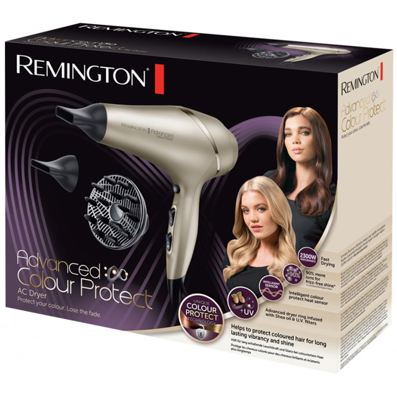 Sèche Cheveux Professionnel REMINGTON Advanced Colour Protect 2300W - Bronze 3 seche cheveux pro remington advanced colour protect w bronze clair