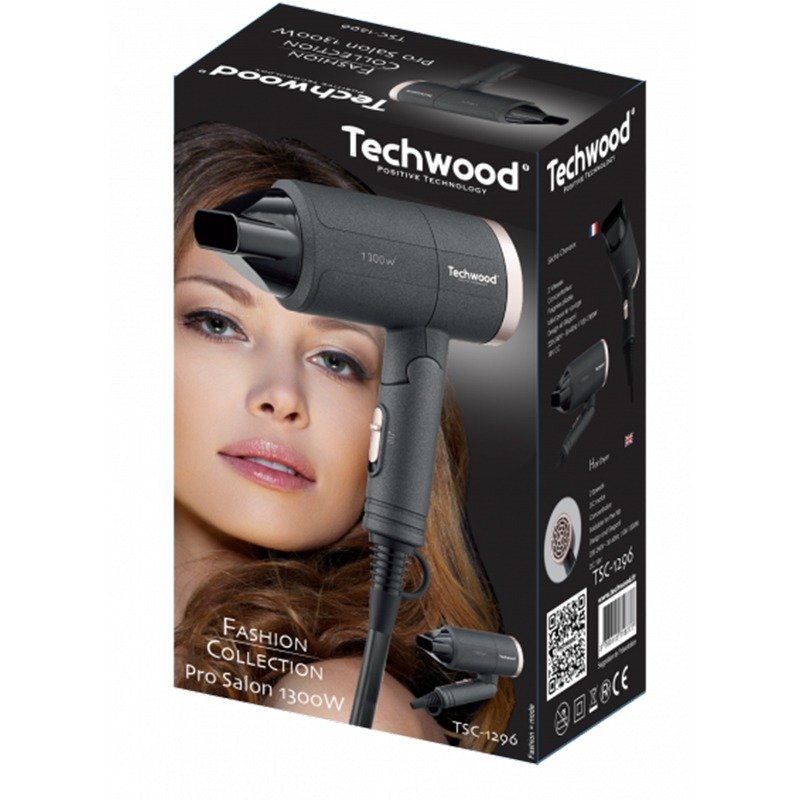 Sèche Cheveux TECHWOOD TSC-1296 1300W - Gris 3 seche cheveux techwood tsc w gris