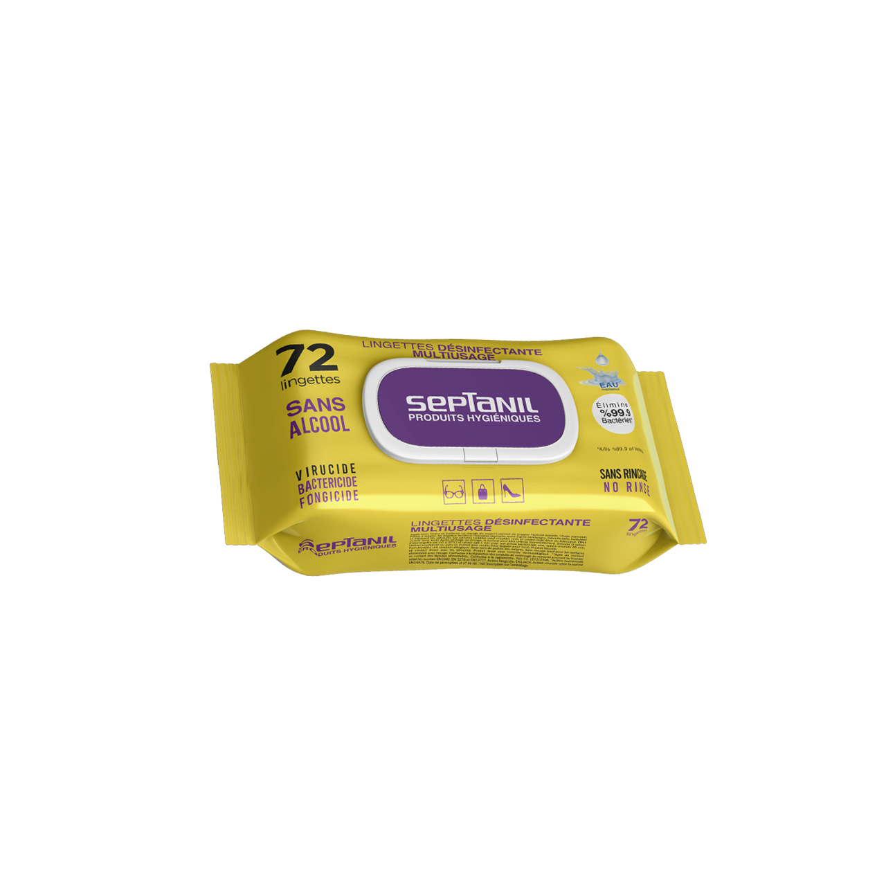 SEPTANIL LINGETTES DESINFECTANTES MULTI USAGE 72 PIECES 1 septanil lingettes desinfectantes multi usage pieces