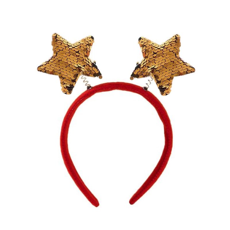 Serre tête Pour Noël Étoile - Gold (KM716) 1 serre t te pour no l toile km