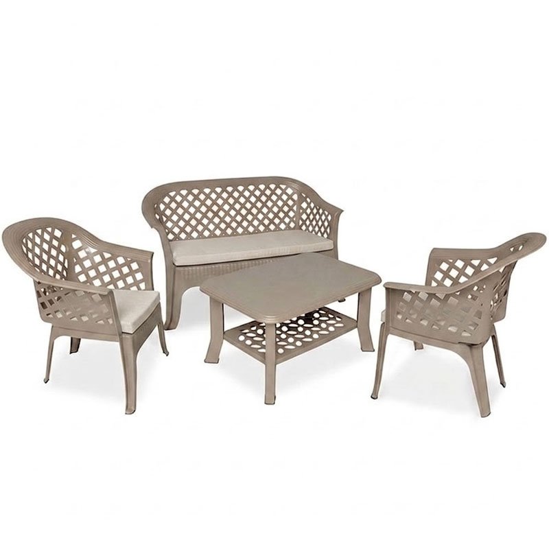 Set De 3 Coussins pour Salon de Jardin LARIANA - Beige 2 set de coussins pour salon de jardin lariana beige