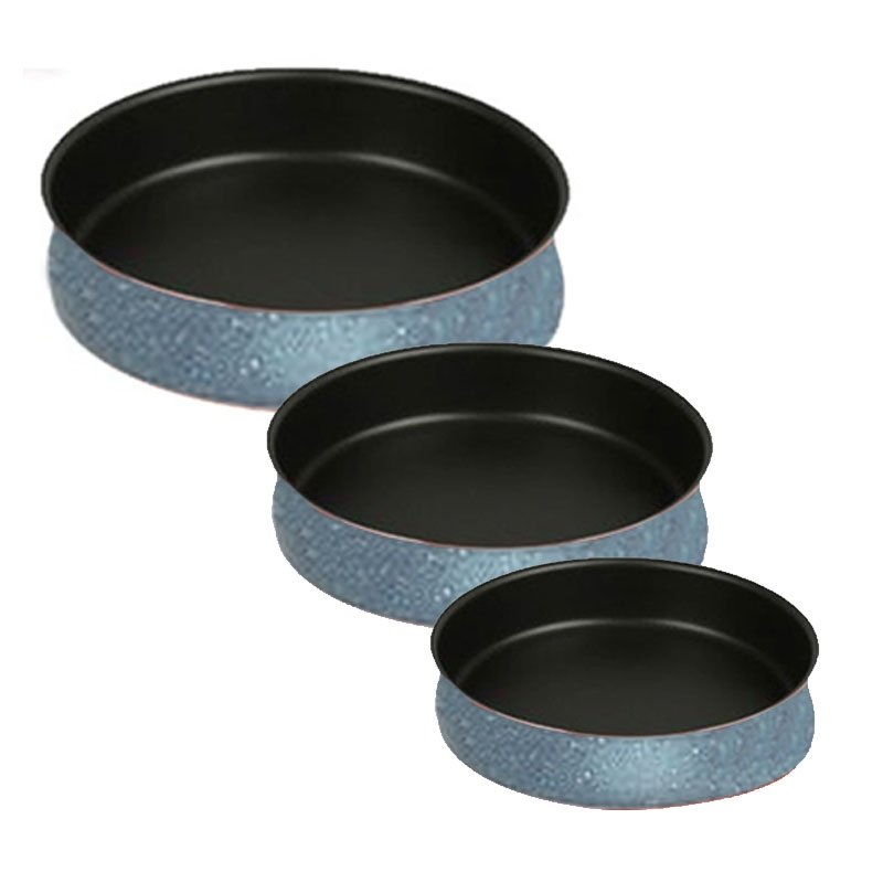 Set De 3 Moules El Gusto By COOK'ART 22cm,24cm&26cm - Bleu Gris 1 set de moule cook art cm cm cm bleu gris