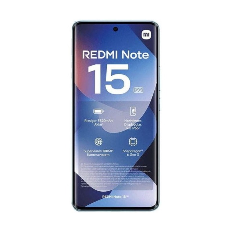 Smartphone Xiaomi Redmi Note 15 5G 6Go 128Go -Couleur Glacier Blue 2 smartphone xiaomi redmi note g go go glacier blue